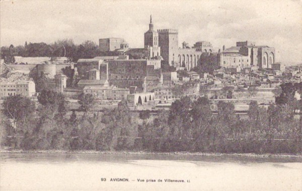 Avignon. Vue de Prise Villeneuve
