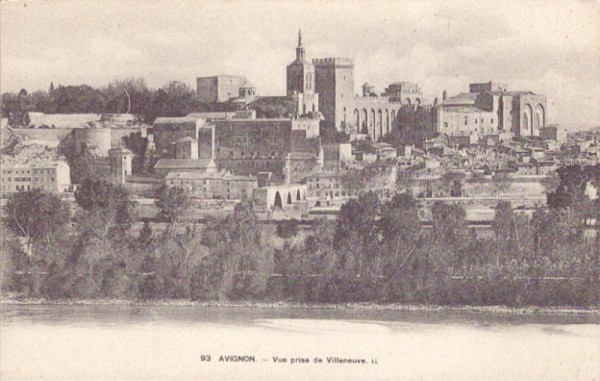 Avignon. Vue de Prise Villeneuve