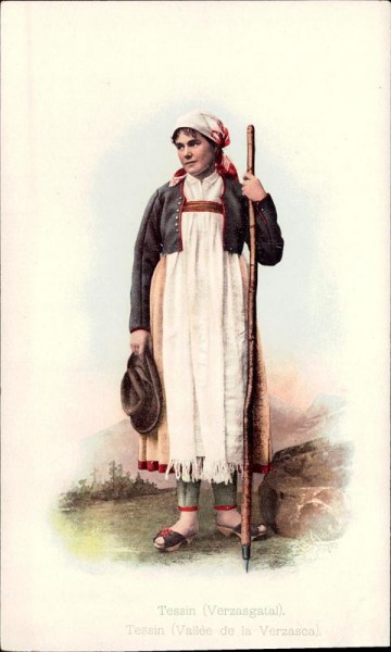 Tessin, Tracht vom Verzascatal Vorderseite