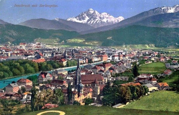 Innsbruck mit Serlesspitze Vorderseite