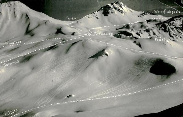 Weissfluhjoch, Abfahrten nach Klosters & Küblis Vorderseite