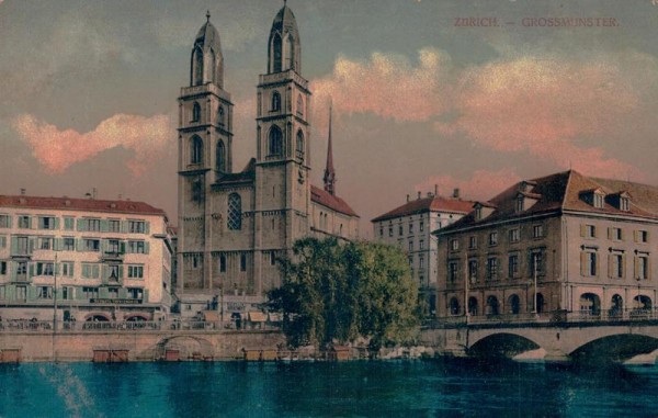 Zürich, Grossmünster Vorderseite