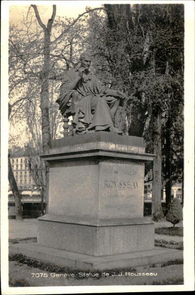 Genève. Statue de J.J. Rousseau Vorderseite
