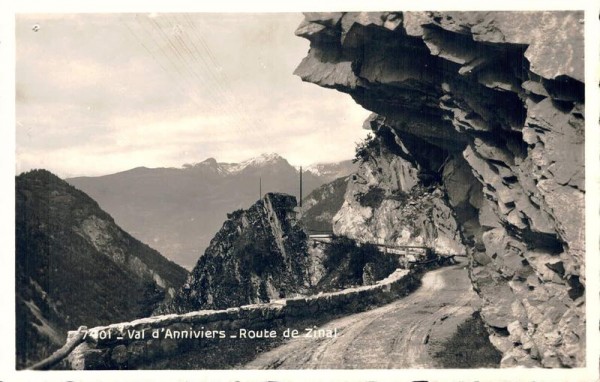 Val d`Anniviers. Route de Zinal Vorderseite