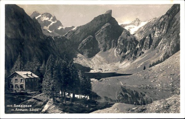Seealpsee, mit Altmann, Säntis Vorderseite
