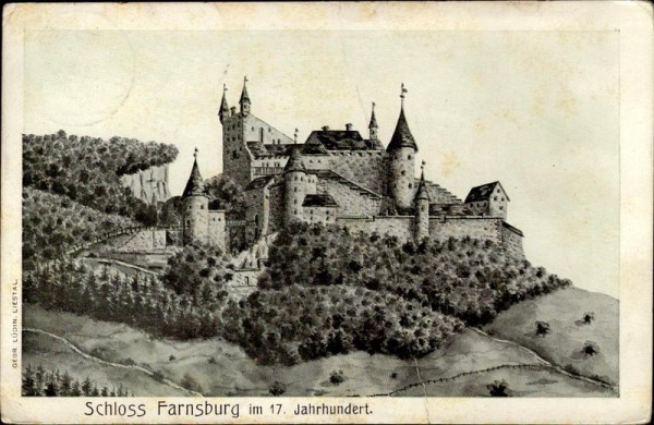 Schloss Farnsburg im 17. Jahrhundert Vorderseite