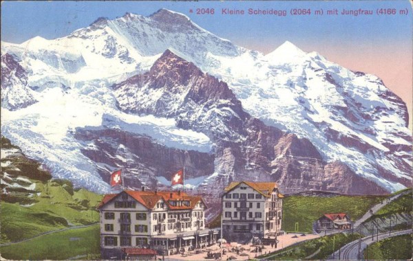 Kleine Scheidegg mit Jungfrau Vorderseite