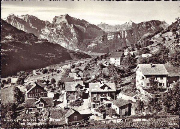 Amden (St.Gallen) 1000m "Brugg" mit Glarneralpen