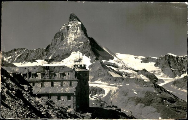 Zermatt/Gornergrat/Kulmhotel und Matterhorn. Vorderseite