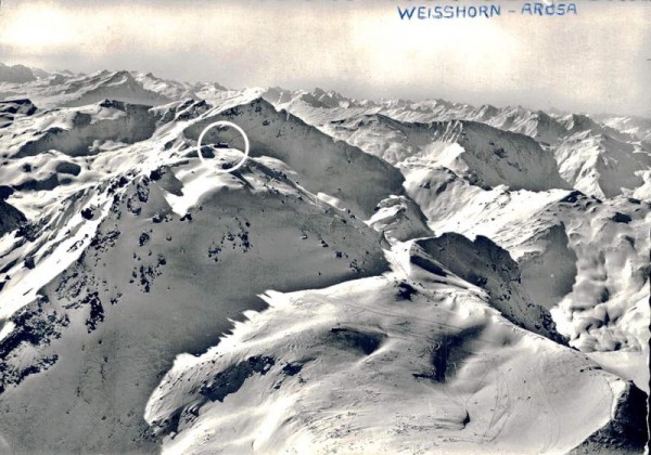 Weisshorngipfelhütte. Arosa Vorderseite