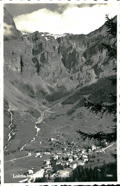 Leukerbad mit Gemmipass Vorderseite