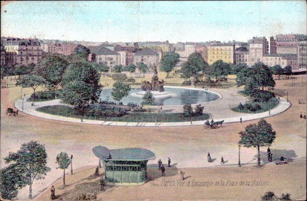 Paris. Vue d'Ensemble de la Place de la Nation Vorderseite