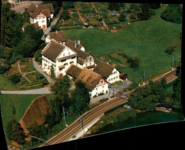 Richterswil, Heimatwerkschule Mülene, Flugaufnahme Vorderseite