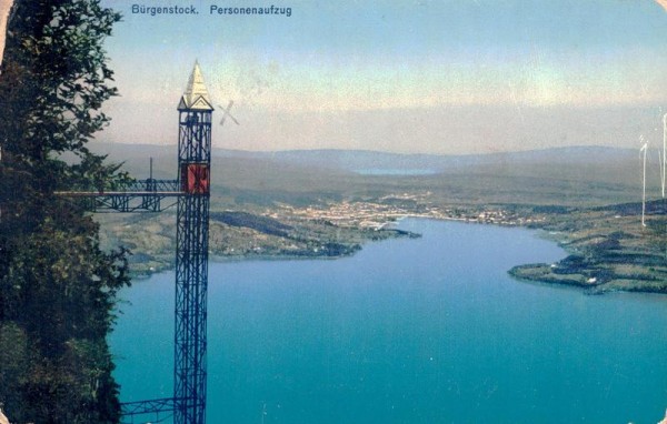 Bürgenstock. Personenaufzug Vorderseite