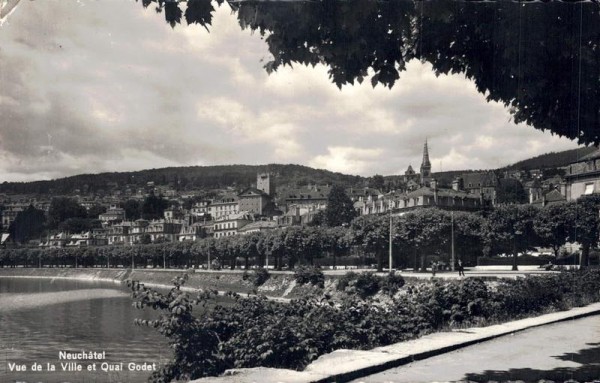 Neuchâtel. Vue de la Ville et Quai Gadet Vorderseite