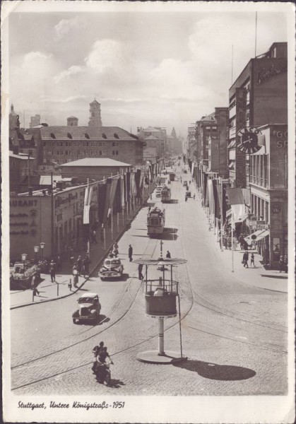 Stuttgart - Untere Königstrasse 1951