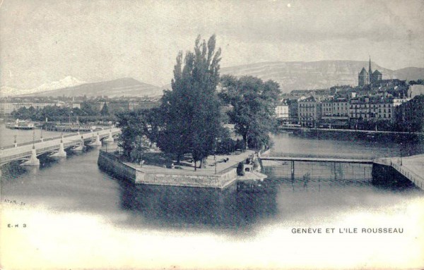 Genève. Et L`Ile Rousseau Vorderseite