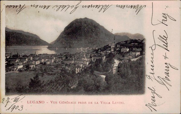 Lugano - Vue GéNérale prise de la Villa Luvini Vorderseite