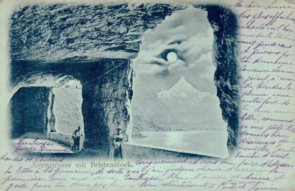Axenstrasse mit Bristenstock. 1903 Vorderseite