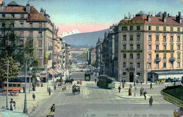 La Rue du Mont-Blanc, Genève Vorderseite