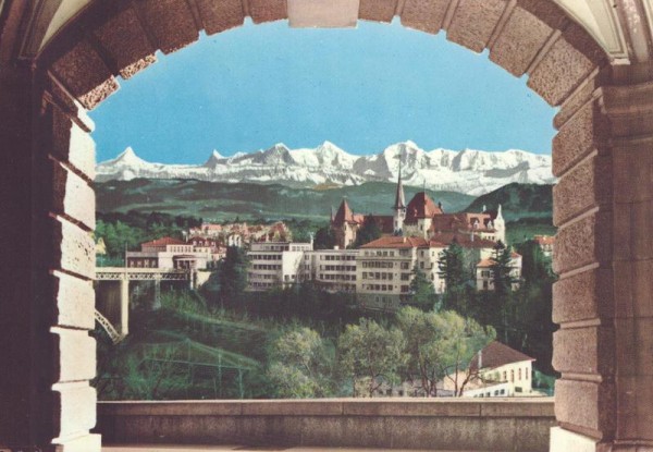 Bern Ausblick von der Bundesterasse Vorderseite