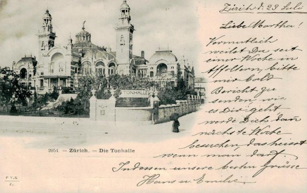 Zürich, Tonhalle Vorderseite