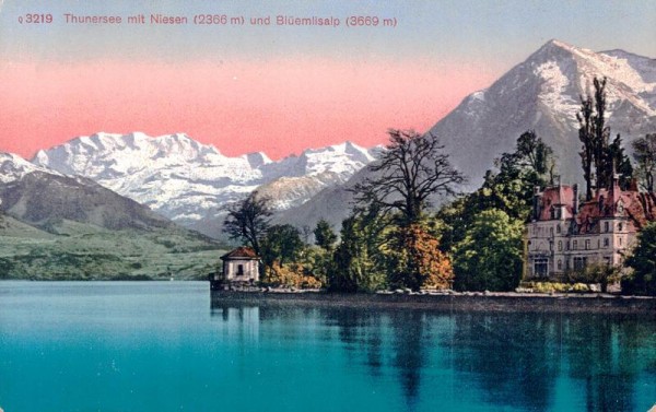 Thunersee mit Niesen und Blüemlisalp Vorderseite