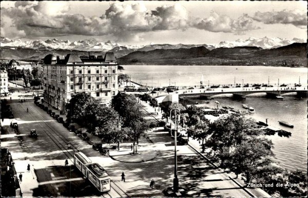 Zürich und die Alpen. Vorderseite