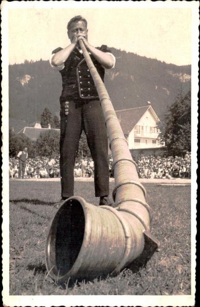 Alphornbläser Vorderseite