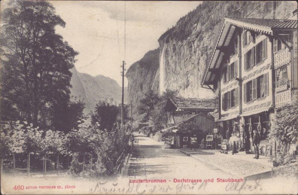 Lauterbrunnen - Dorfstrasse und Staubbach