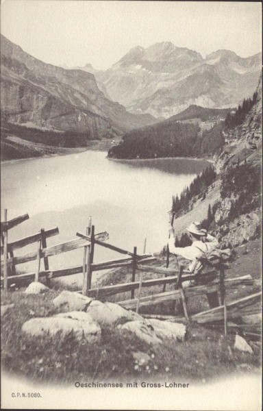 Oeschinensee mit Gross-Lohner Vorderseite