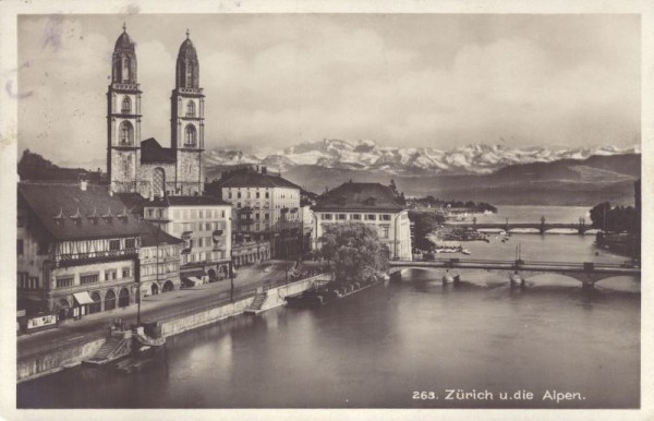 Zürich und die Alpen