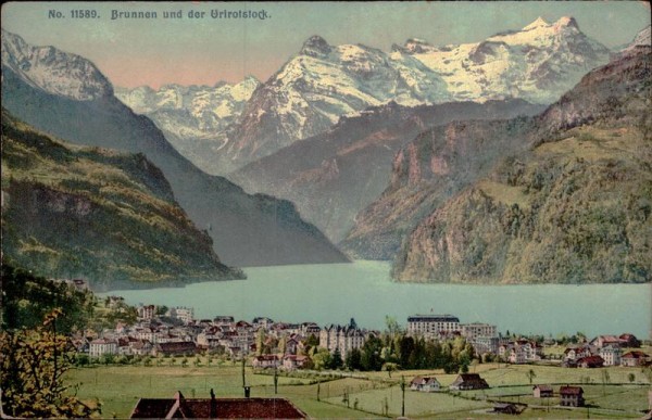 Brunnen und der Urirotstock Vorderseite