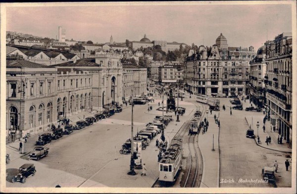 Zürich, Bahnhofplatz Vorderseite