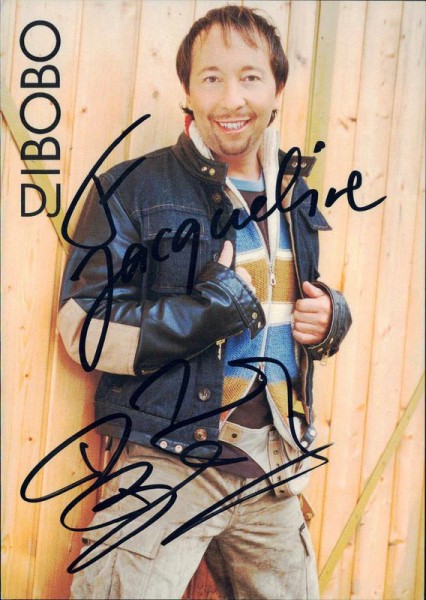 DJ BOBO, Autogrammkarte Vorderseite