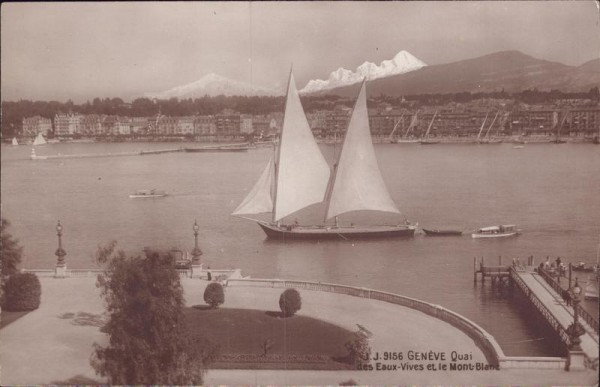 Genève Quai des Eaux-Vives et le Mont-Blanc Vorderseite
