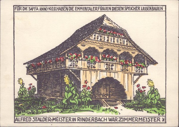Rinderbach, Saffa, Speicher Vorderseite
