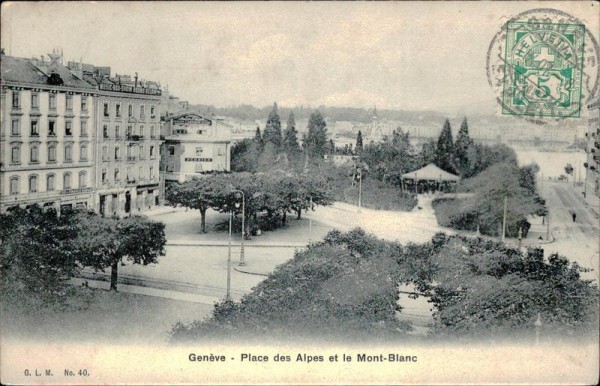 Genève - Place des Alpes et le Mont-Blanc Vorderseite