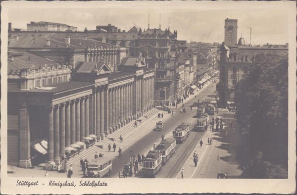 Stuttgart, Königsbau Schlossplatz Vorderseite