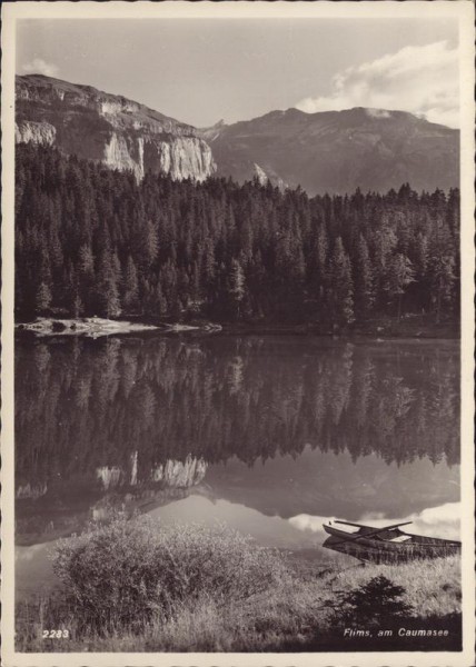 Caumasee, Flimds Vorderseite