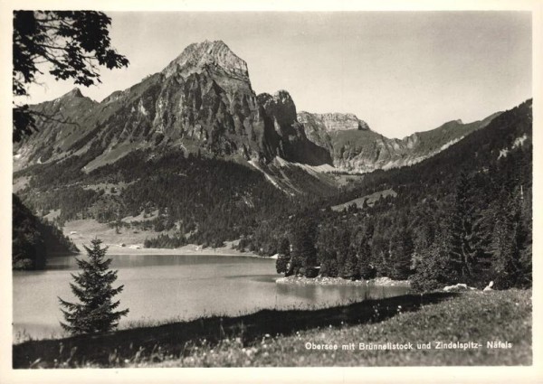 Obersee mit Brünnelistock und Zindelspitz, Näfels Vorderseite