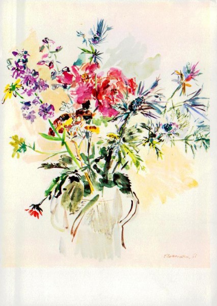 Blumen im Glas Vorderseite