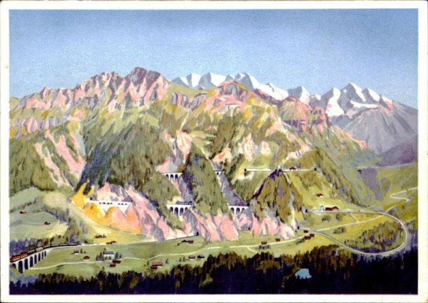 Zürich, Landi 1939, Modell-Anlage im Belvoirpark Vorderseite