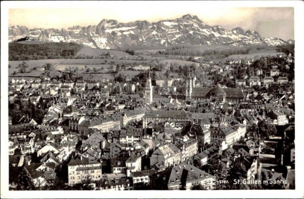 St. Gallen mit Säntis  Vorderseite