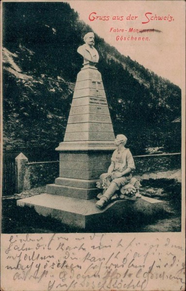 Göschenen, Fabre-Monument Vorderseite