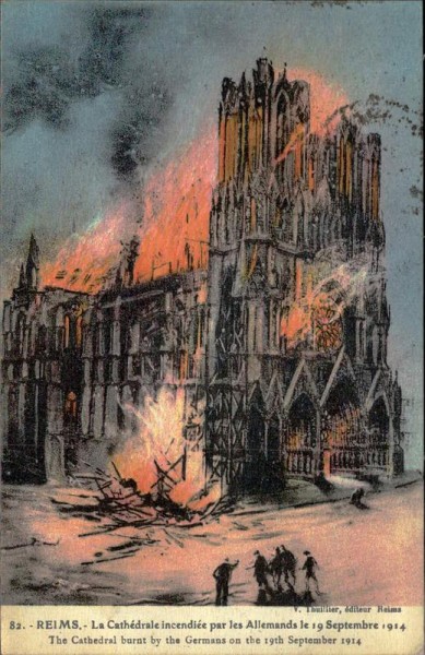 Reims, Kathedrale, 19.9.1914 Vorderseite