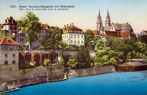 Basel - Deutschrittergarten mit Rheinpfalz