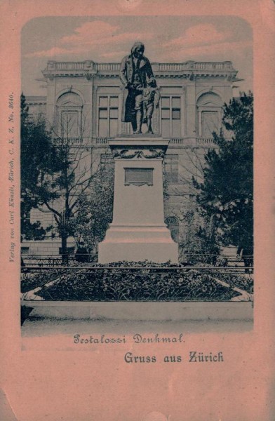 Zürich, Pestalozzi Denkmal Vorderseite