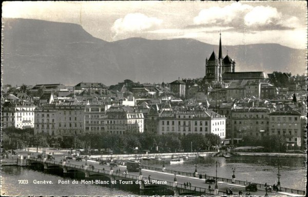 Genève - Pont du Mont-Blanc et Tours de St. Pierre Vorderseite