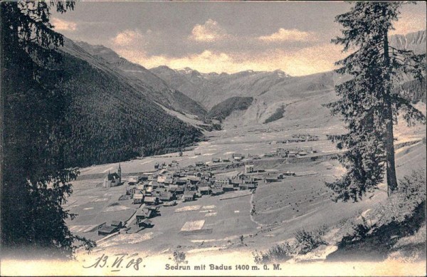 Sedrun mit Badus Vorderseite